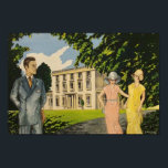 Art Deco Greenway House Poster<br><div class="desc">This stylish Agatha Christie inspired Art Deco poster was hand painted in acrylic by Emma Childs inspired from Agatha Christie's novel 'Towards Zero' featuring Neville Strange and his current and ex wife at Greenway House in Devon, described by Agatha Christie as the most beautiful place in the world, and she...</div>