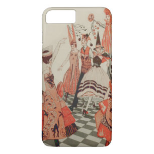 Art Deco Halloween Party Black Cat Pumpkin iPhone 8 Plus/7 Plus Case