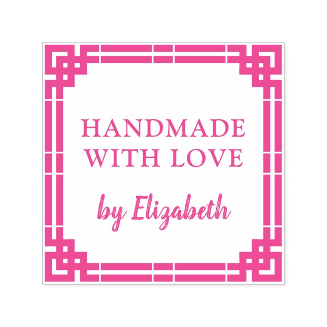 Art deco Handmade with Love Self-inking Stamp (Design)