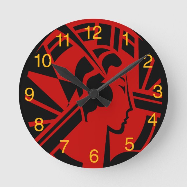 Art Deco Head Clock (Front)