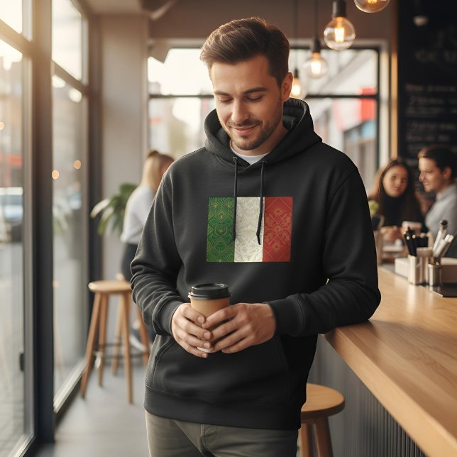 Art Deco Heritage Flag | Italy | 1920s Style Hoodie (Lifestyle Shot)