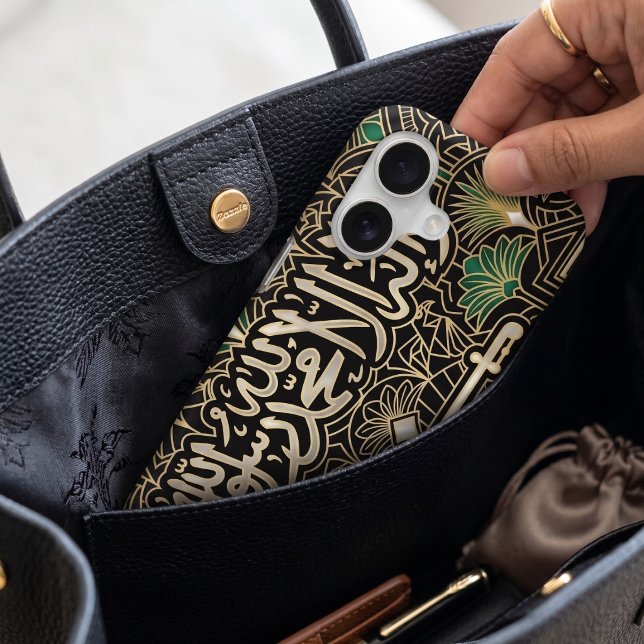 Art Deco Heritage Flag | Saudi Arabia iPhone Case (Lifestyle Shot)