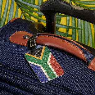 Art Deco Heritage Flag South Africa 1920s Design Luggage Tag