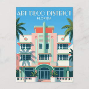 Art Deco Historic District USA Postcard