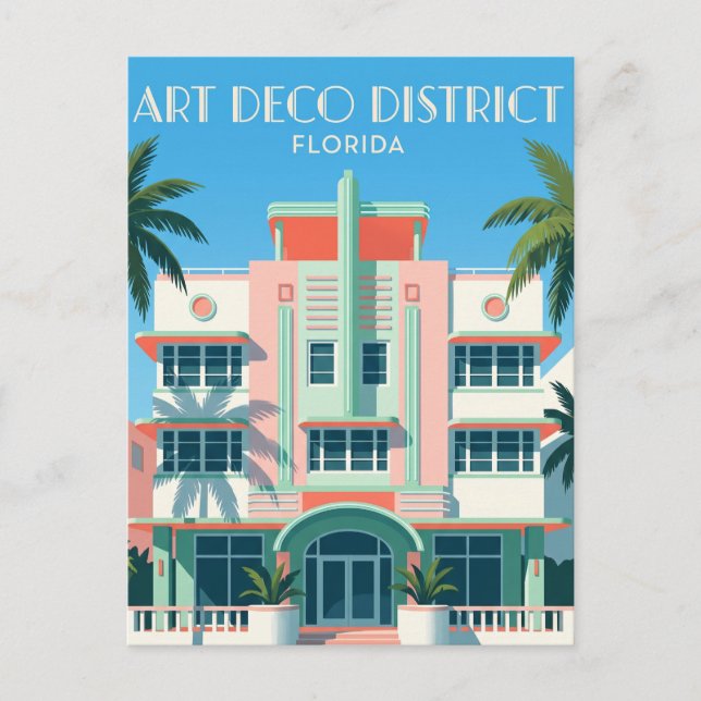 Art Deco Historic District USA Postcard (Front)