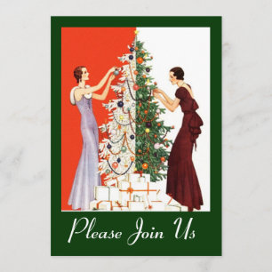 ART DECO HOLIDAY SEASON PARTY INVITE INVITATION