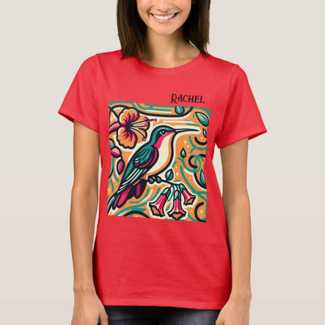 Art Deco Hummingbird Women's  T-Shirt (Front)