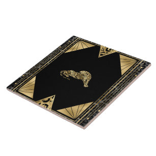Art Deco I (black/gold)   Ceramic Tile