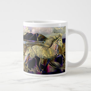 Art Deco Icelandic horse Giant Coffee Mug