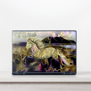 Art Deco Icelandic horse HP Laptop Skin