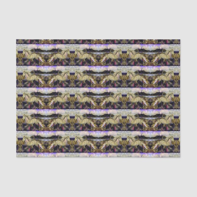 Art Deco Icelandic Horse Tissue Paper (Front)
