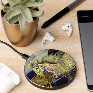 Art Deco Icelandic Horse Wireless Charger