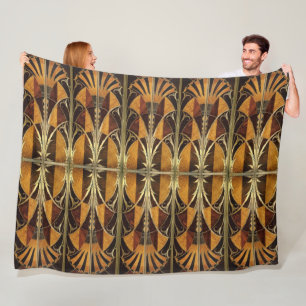 Art Deco Iconic Chrysler Building Elevator Doors Fleece Blanket