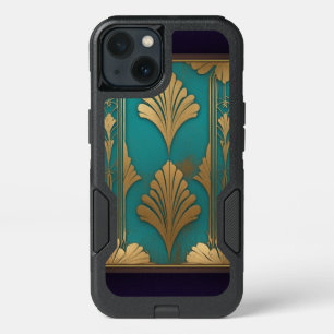 Art Deco In Blue And Gold iPhone 13 Case