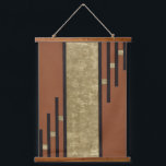 Art Deco In Gold And Tan Hanging Tapestry<br><div class="desc">vintage retro geometrical pattern in golds and tans.</div>