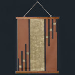 Art Deco In Gold And Tan Hanging Tapestry<br><div class="desc">vintage retro geometrical pattern in golds and tans.</div>