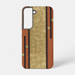 Art Deco In Gold And Tan Samsung Galaxy S22 Case