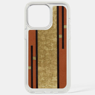 Art Deco In Gold And Tan iPhone 15 Pro Max Case