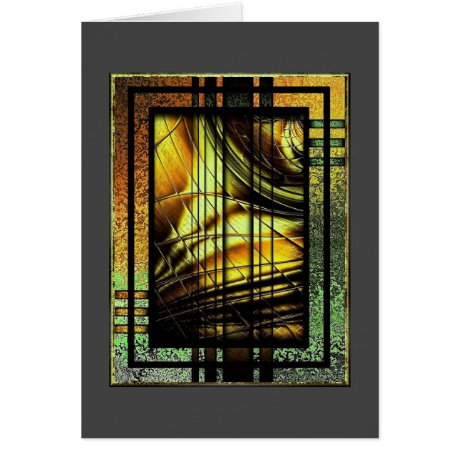 Art Deco In Green And Gold Cards (Front)