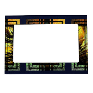 art deco in green and gold magnetic frame