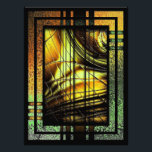 Art Deco In Green And Gold Photo Print<br><div class="desc">art deco style digital design in honey golds, greens, golden brown, and black.</div>