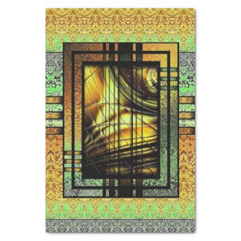 Art Deco In Green And Gold Tissue Paper by InspirationalArt at Zazzle