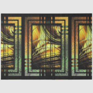Art Deco In Green And Gold Tissue Paper