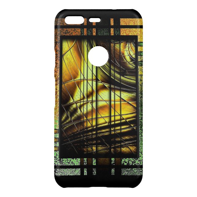Art Deco In Green And Gold Uncommon Google Pixel Case (Back)