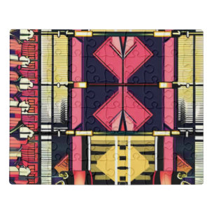 Art Deco in Pink Jigsaw Puzzle