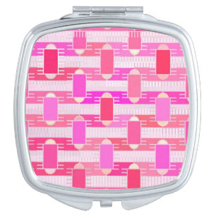 Art Deco industrial chic - pink, fuchsia, orchid Compact Mirror