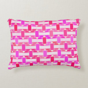Art Deco industrial chic - pink, fuchsia, orchid Decorative Pillow