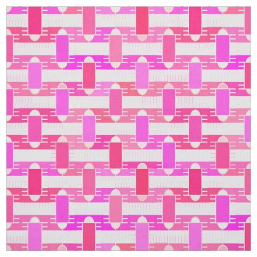 Art Deco industrial chic - pink, fuchsia, orchid Fabric