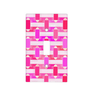 Art Deco industrial chic - pink, fuchsia, orchid Light Switch Cover