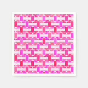 Art Deco industrial chic - pink, fuchsia, orchid Paper Napkins