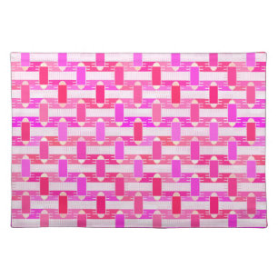 Art Deco industrial chic - pink, fuchsia, orchid Placemat
