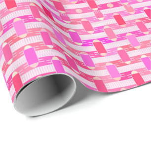 Art Deco industrial chic - pink, fuchsia, orchid Wrapping Paper