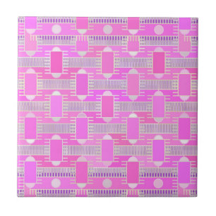 Art Deco industrial chic - pink, mauve Ceramic Tile