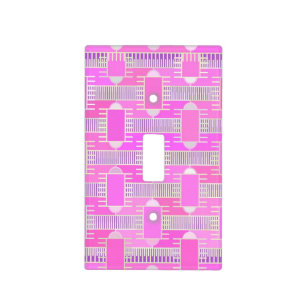 Art Deco industrial chic - pink, mauve Light Switch Cover