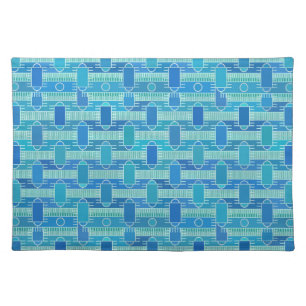 Art Deco industrial chic - soft blue Placemat