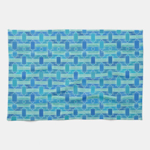 Art Deco industrial chic - soft blue Towel