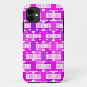 Art Deco industrial chic, violet, orchid, lavender iPhone 11 Case