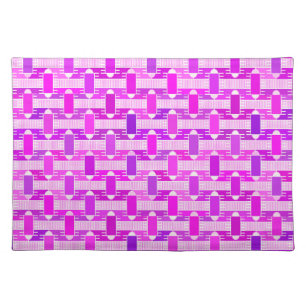Art Deco industrial chic, violet, orchid, lavender Cloth Placemat