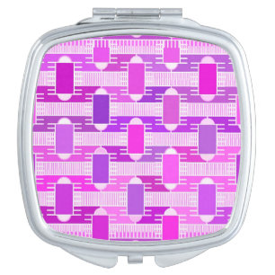 Art Deco industrial chic, violet, orchid, lavender Compact Mirror