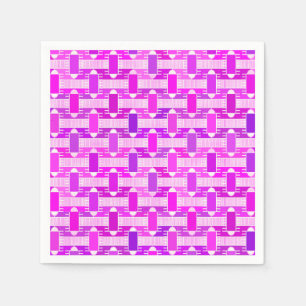 Art Deco industrial chic, violet, orchid, lavender Paper Napkins