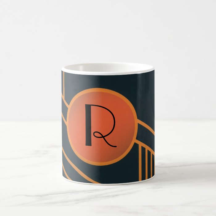 Art Deco Initial "R" Mug