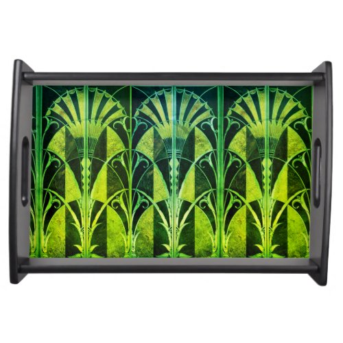 ART DECO INLAID WOODWORK 7 SERVING TRAY