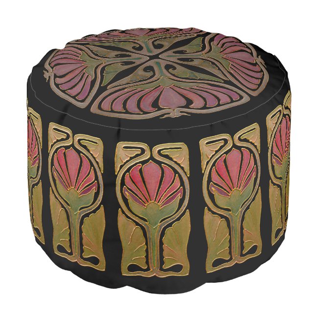 Art Deco Inspirations I Round Pouf