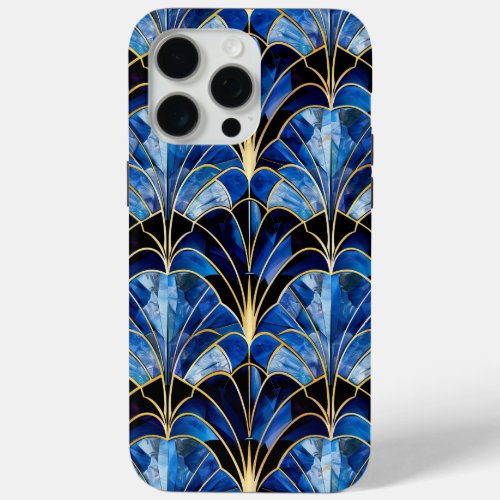 Art Deco Inspired Blue Coloured iPhone  iPad case