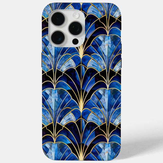 Art Deco Inspired Blue Coloured iPhone / iPad case (Back)