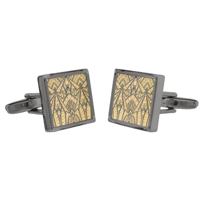 Art Deco Inspired Cufflinks (Angled)